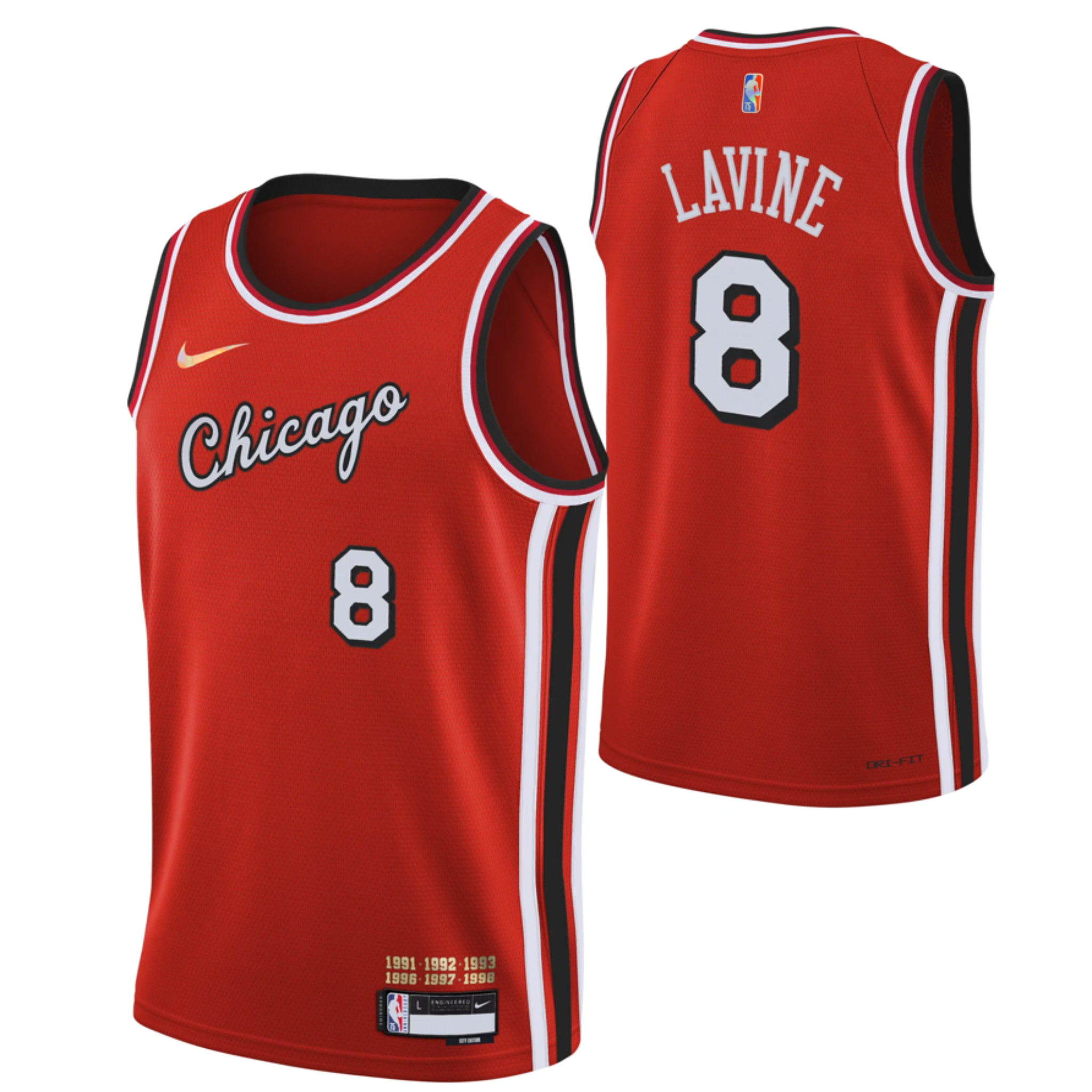 100% Authentic Zach Lavine Nike Bulls City Edition Swingman Jersey Size 40  S