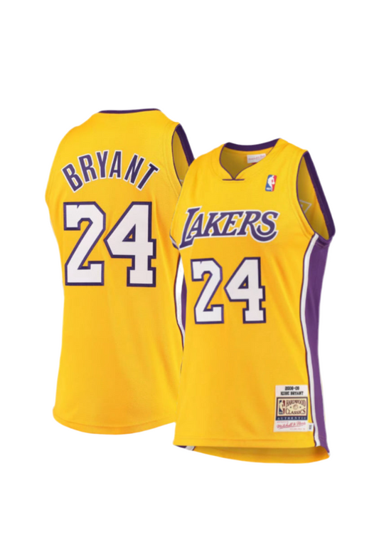 Kobe Bryant LA Lakers 2008-09 Authentic Mitchell & Ness Hardwood Classics NBA Jersey-Gold