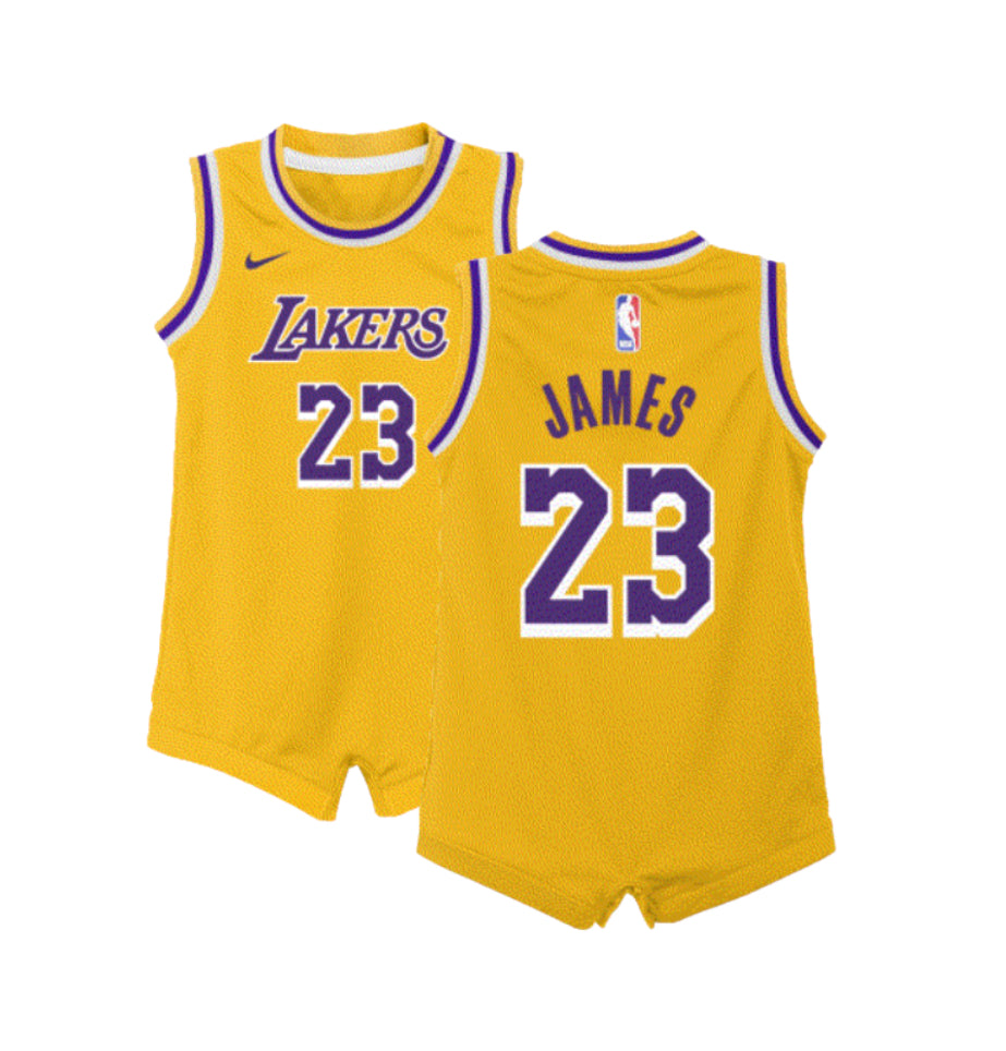 Lebron James LA Lakers Nike Icon Edition NBA Onesie-Infant