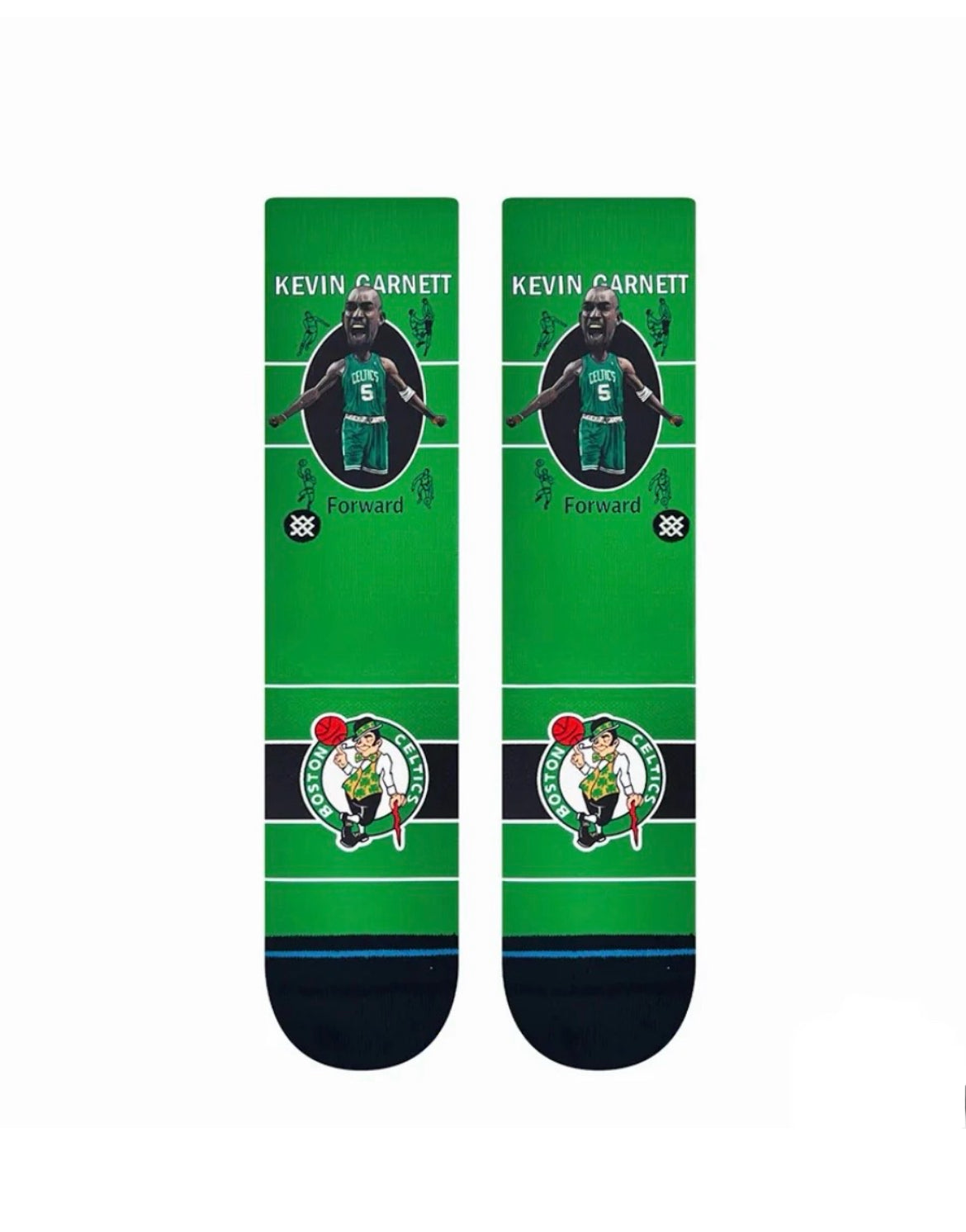 Kevin Garnett Boston Celtics Stance NBA Retro Crew Socks