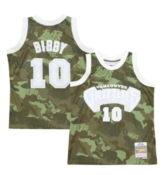Mike Bibby Vancouver Grizzlies Mitchell & Ness NBA Ghost Camo Authentic Jersey