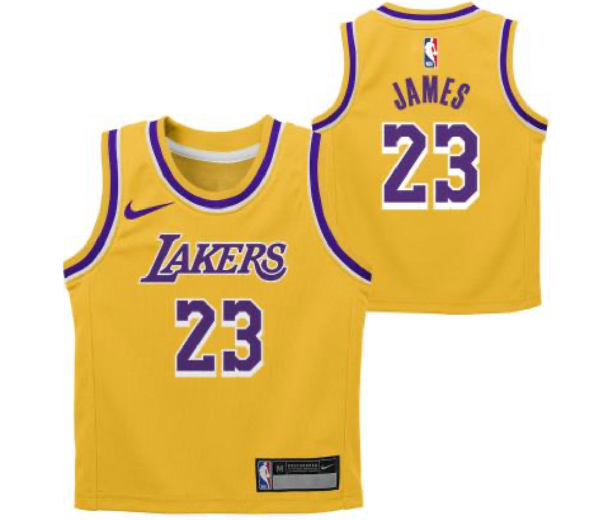 Lebron James LA Lakers Nike Icon Edition NBA Jersey-Toddler
