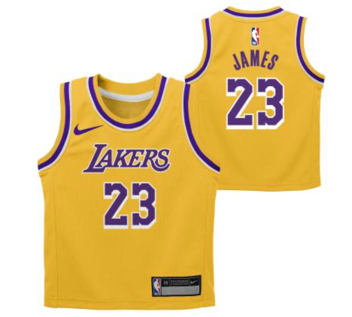 Lebron James LA Lakers Nike Icon Edition NBA Slim Fit Jersey-Kids