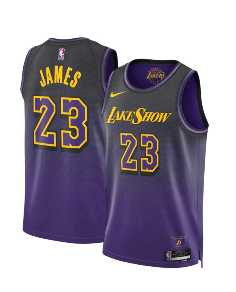 LeBron James LA Lakers Nike City Edition NBA Jersey-Adult