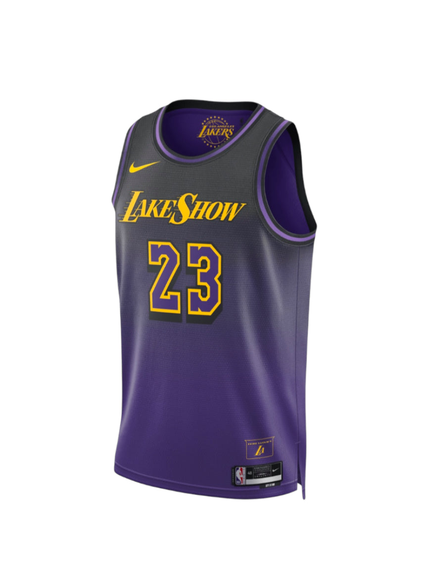 LeBron James LA Lakers Nike City Edition NBA Jersey-Adult