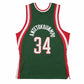 Giannis Antetokounmpo Milwaukee Bucks Mitchell & Ness NBA Authentic Jersey