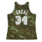 LA Lakers Shaquille O'Neal Mitchell & Ness NBA Ghost Green Camo Authentic Jersey