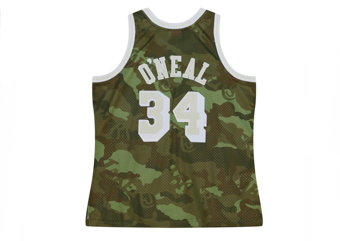 LA Lakers Shaquille O'Neal Mitchell & Ness NBA Ghost Green Camo Authentic Jersey