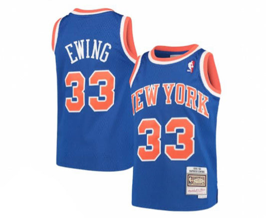 NY Knicks Patrick Ewing Mitchell & Ness NBA Authentic Jersey-YOUTH