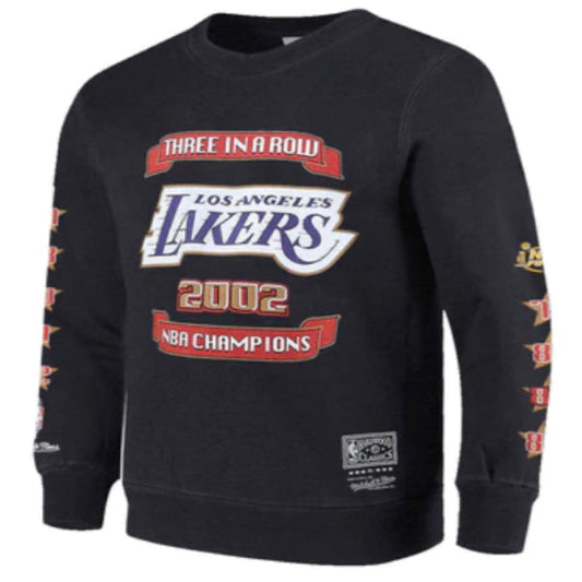 LA Lakers Mitchell & Ness NBA 3 in a Row Vintage Crew Jumper